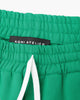 luxury streetwear shorts Hunter Green 100% French Terry Cotton from Portugal Agni Atelier Front Logo Embroidery Made In New York City